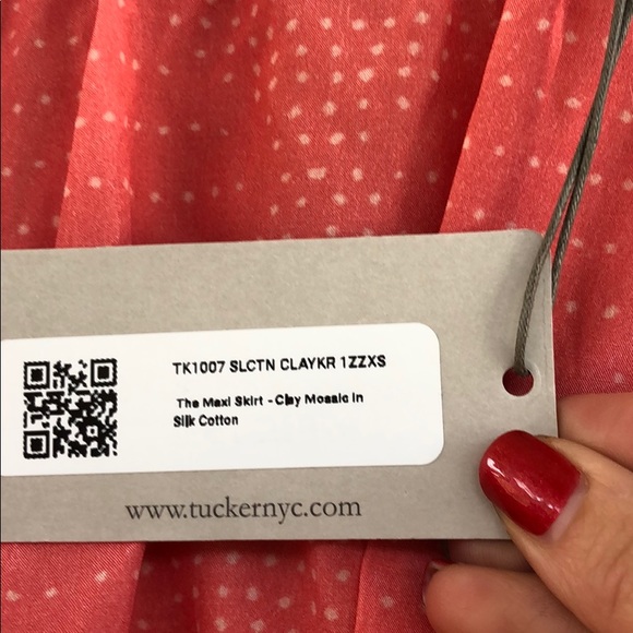 NEW • Tucker NYC • The Maxi Skirt Clay Mosaic Pink - Picture 3 of 3